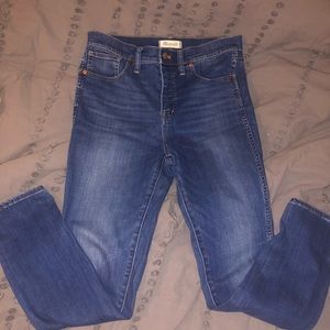Madewell 10” High Rise skinny jeans